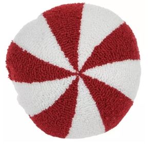 Set of 2 Christmas Red Peppermint Pillows